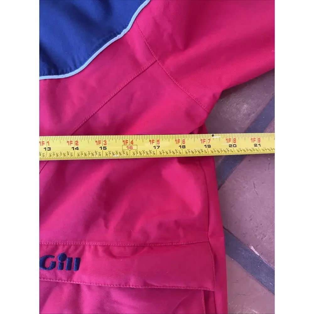 Gill Cruise Jacket Junior M 143-149cm Red Navy Waterproof Sailing Rain Jacket